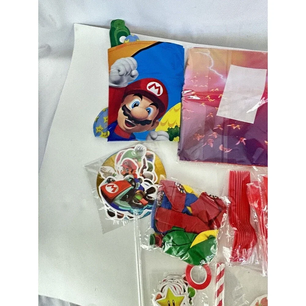 Super Mario Birthday Party Supplies Decorations Theme Celebration Kit